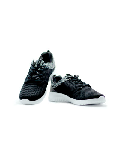 PM Suede Black Sneakers For Women | Flash Footwear