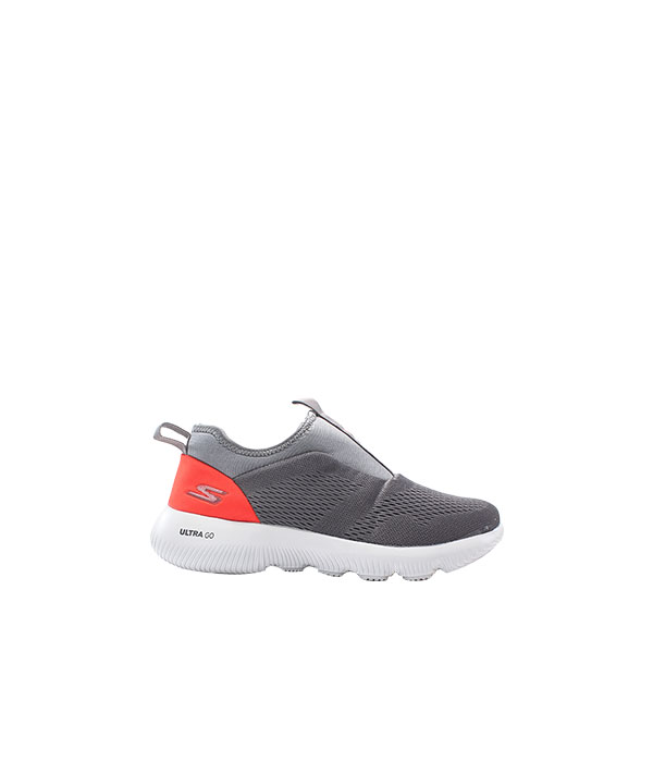 Skechers Grey and Red Casual Shoes for Men | Flash Footwear